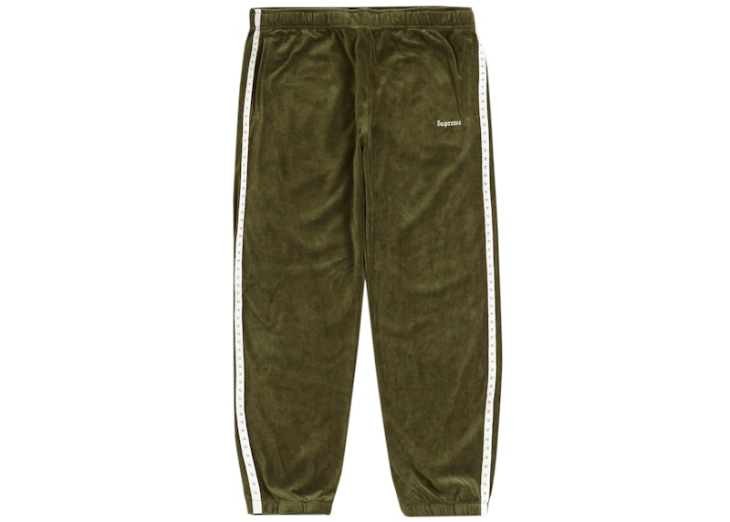 Supreme Studded Velour Track Pant Olive メンズ - FW22 - JP