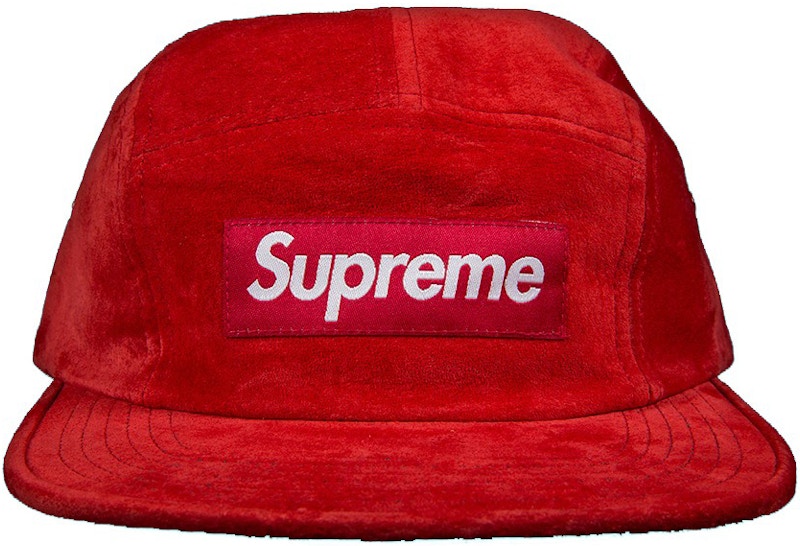 Supreme Suede Camp Cap Red - SS17 - TW