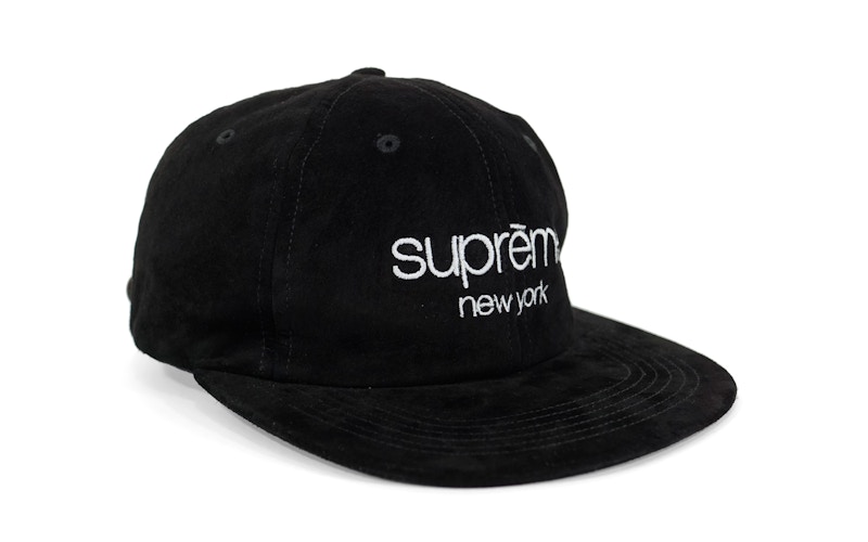 Supreme Suede Classic Logo 6 Panel Black - SS16 - US