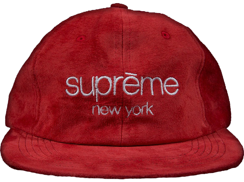 Supreme Suede Classic Logo 6 Panel Red - SS16 - US