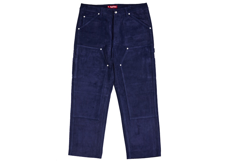 Supreme Suede Double Knee Painter Pant Blue Men's - FW24 - US