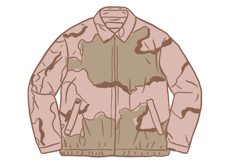 Supreme Suede Harrington Jacket Desert Camo Men's - SS21 - US