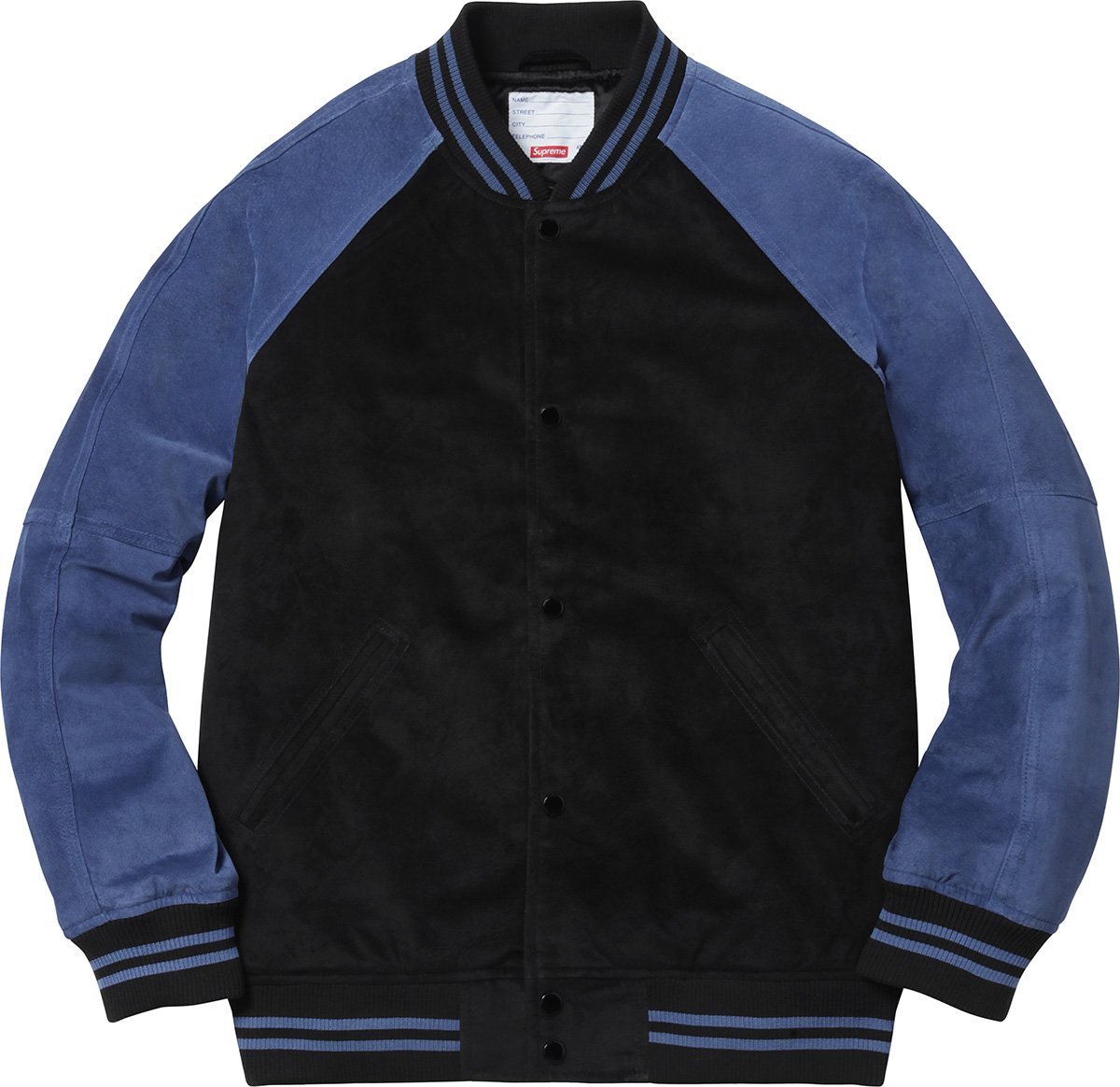 Supreme Suede Varsity Jacket Blue Men's - SS17 - US