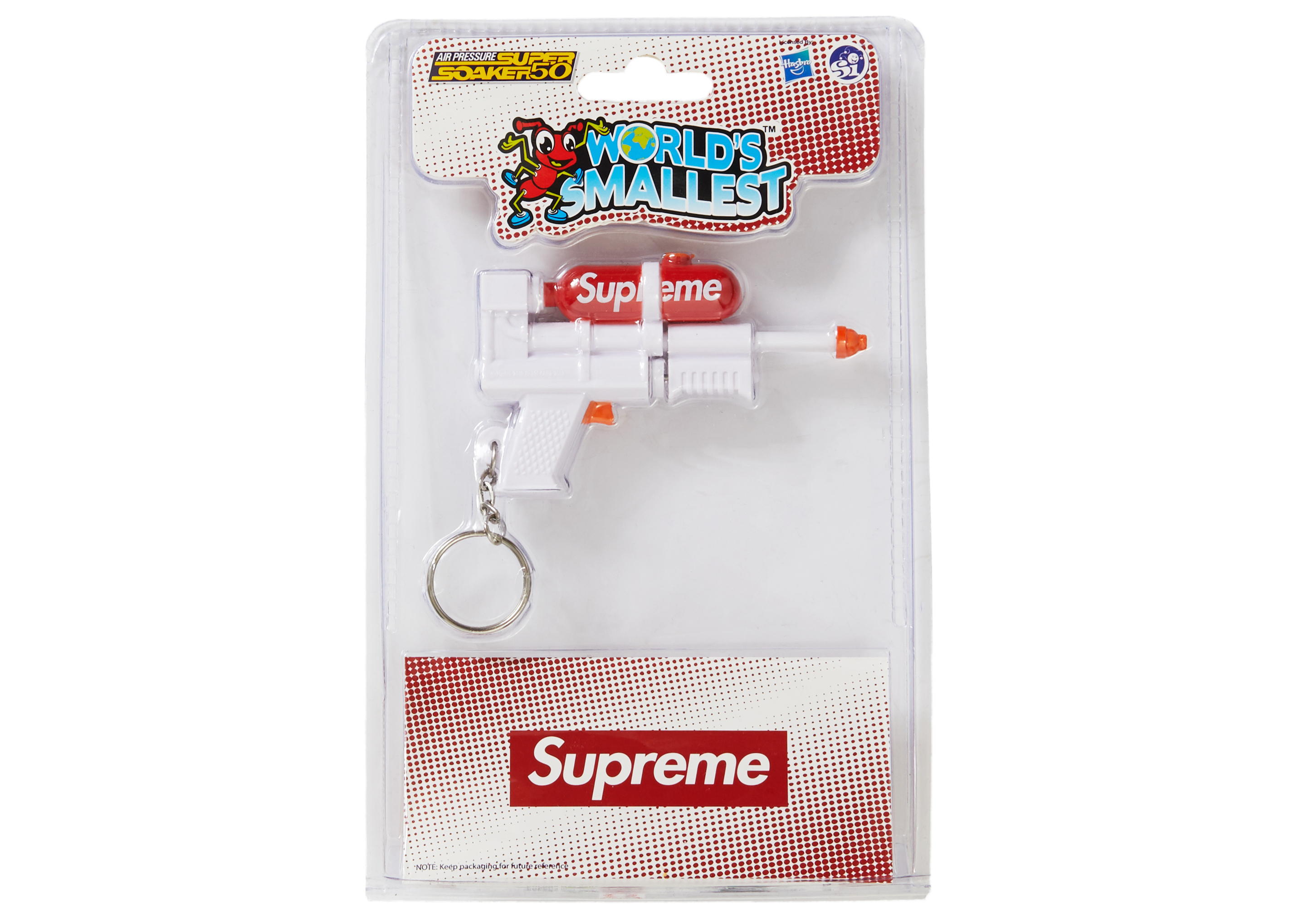 Supreme Super Soaker 50 Water Blaster Keychain White Ss19 for sale online 