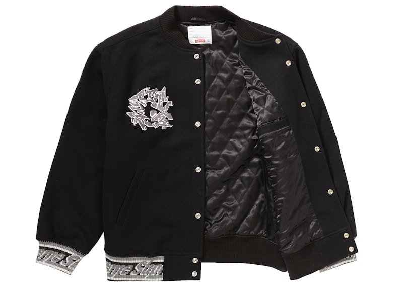 Supreme Support Unit Varsity Jacket Black