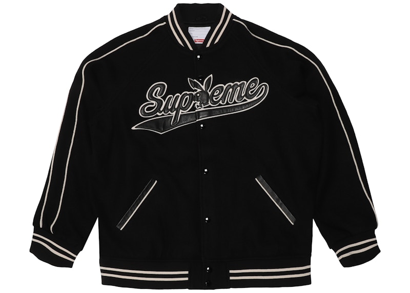 Supreme Playboy Wool Varsity Jacket Black Men's - FW17 - US