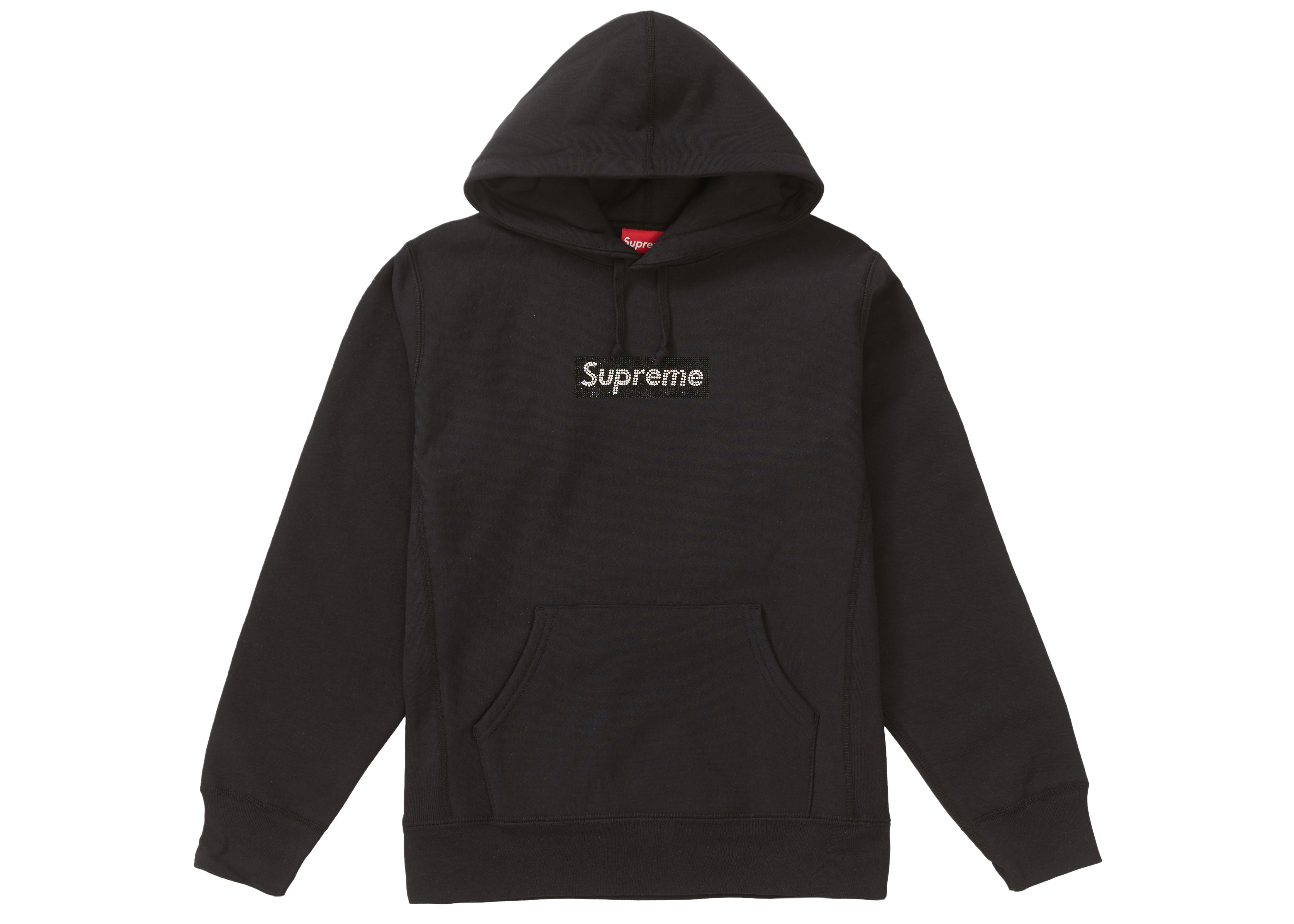 Supreme Swarovski Box Logo Hooded Sweatshirt Black メンズ - SS19 - JP