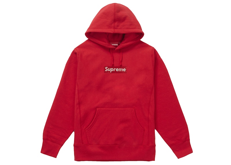 Supreme Swarovski Box Logo Hooded Sweatshirt Black Men's - SS19 - US