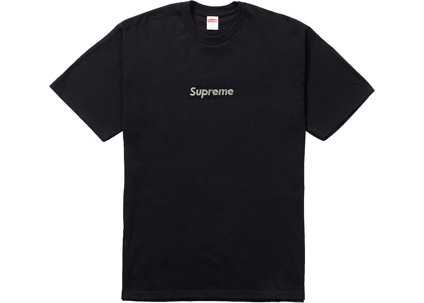 Supreme Swarovski Box Logo Tee Black Men's - SS19 - US