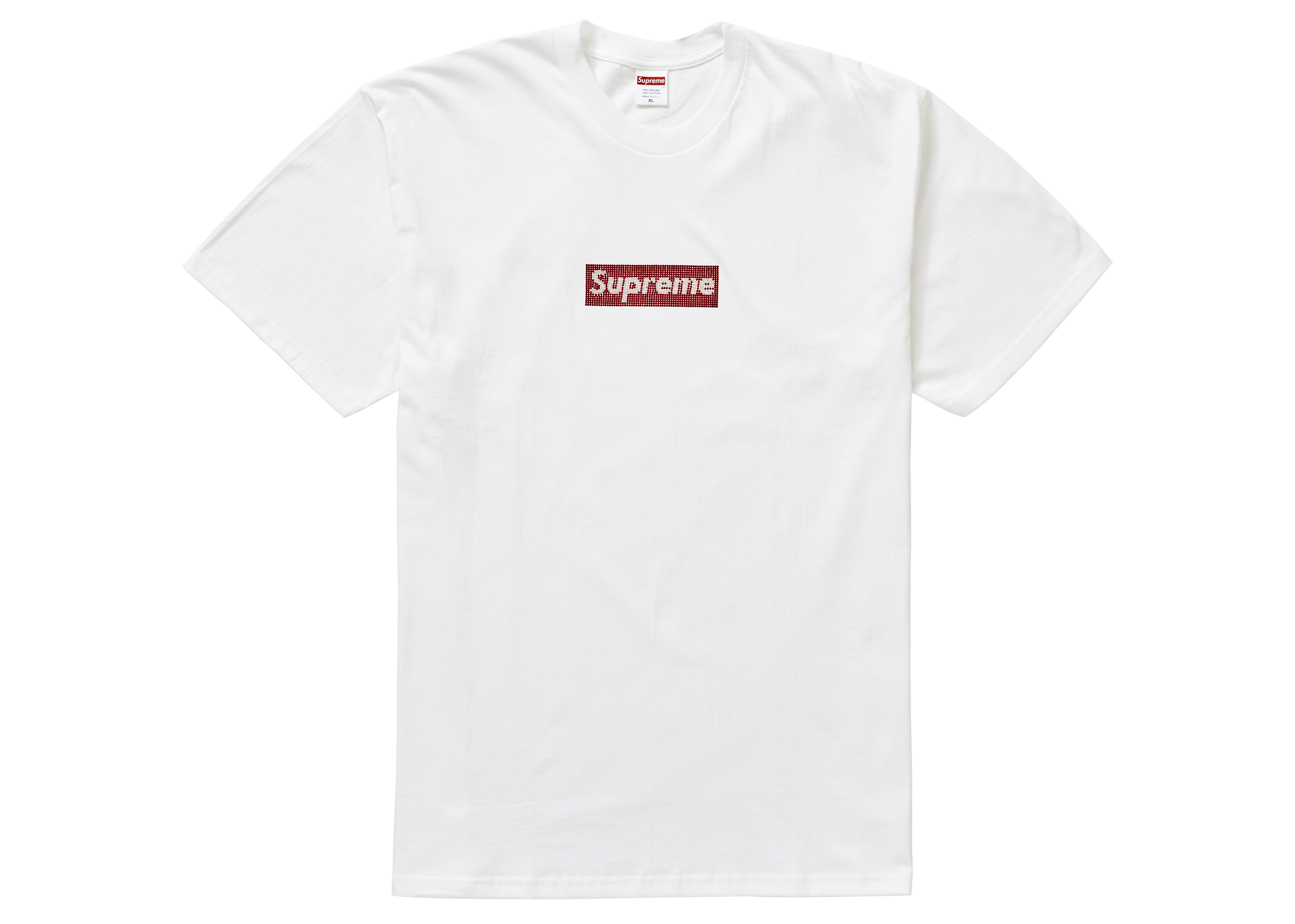 Supreme Swarovski Box Logo Tee White メンズ - SS19 - JP