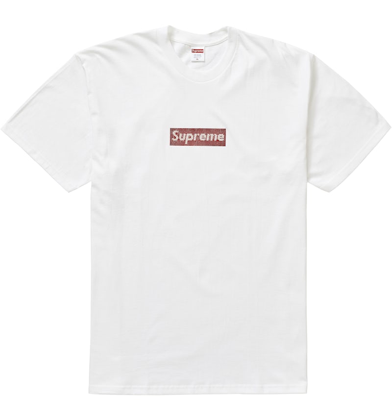 Supreme Swarovski Box Logo Tee Supreme Swarovski Box Logo Tee