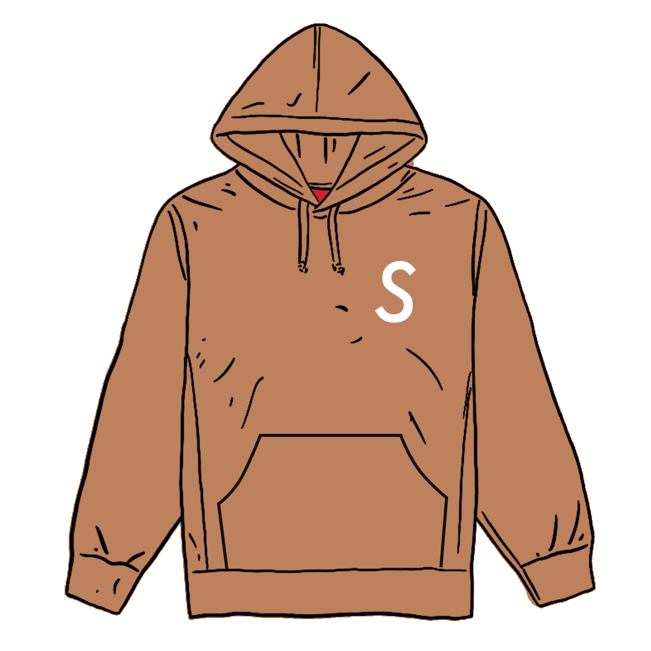 Supreme Swarovski S Logo Hooded Sweatshirt Brown Men's   SS   US