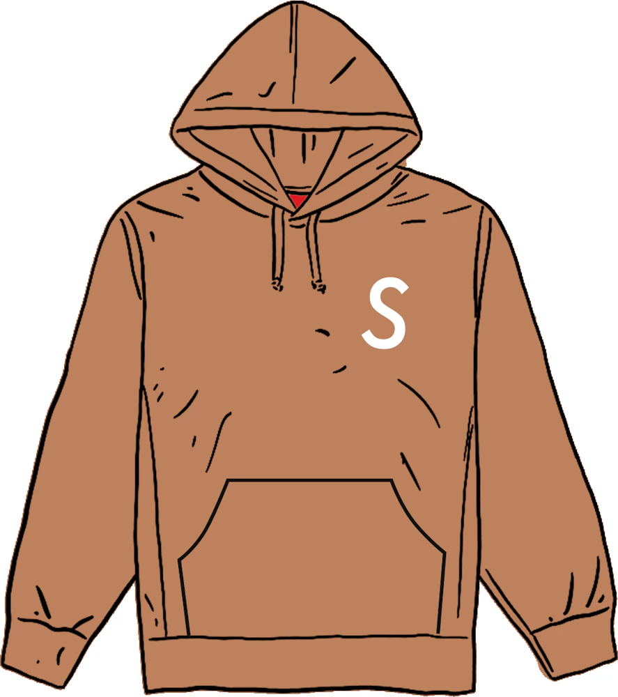 Supreme Swarovski S Logo Hooded Sweatshirt Brown