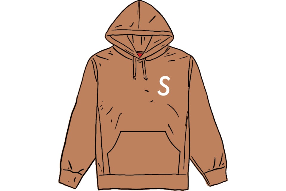 Supreme Swarovski S Logo Hooded Sweatshirt Brown Men s SS21 GB