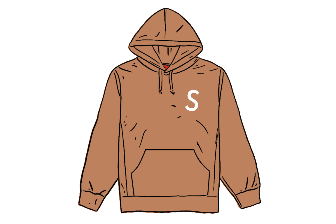 Pre-owned Supreme Swarovski S Logo Hooded Sweatshirt Brown