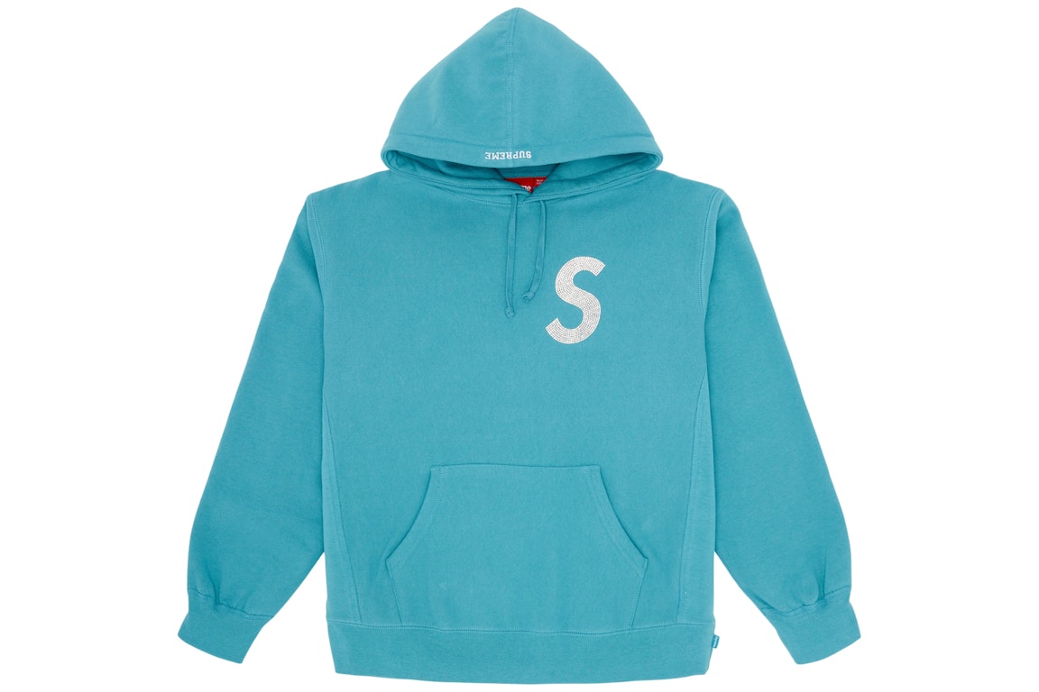 Pre-owned Supreme Swarovski S Logo Hooded Sweatshirt Light Aqua