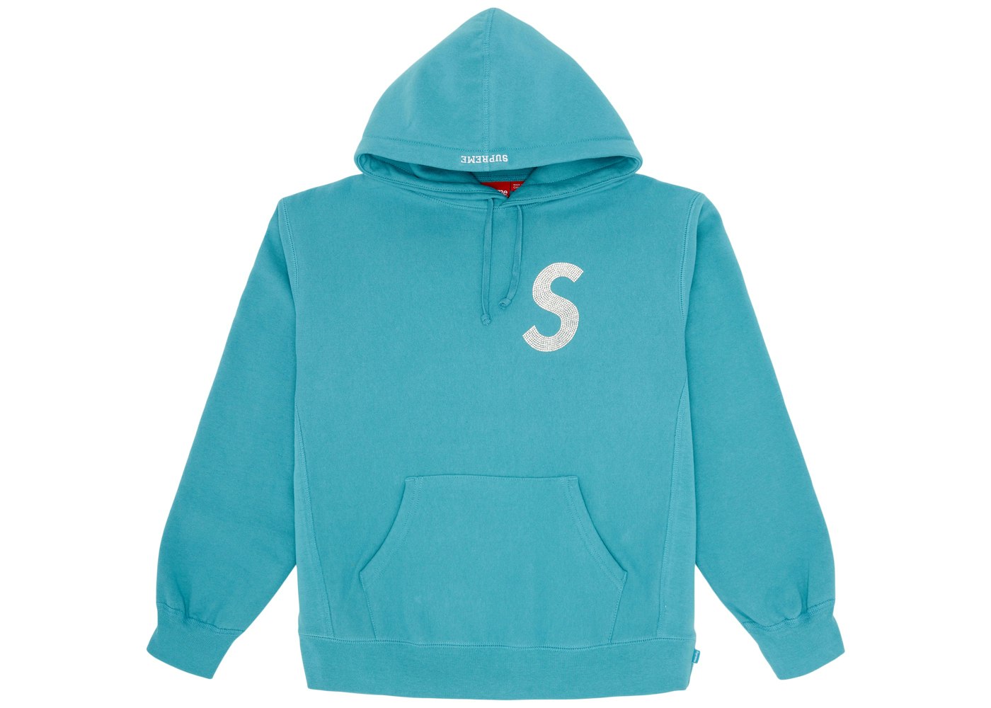 Supreme Swarovski S Logo Hooded Sweatshirt Light Aqua - SS21