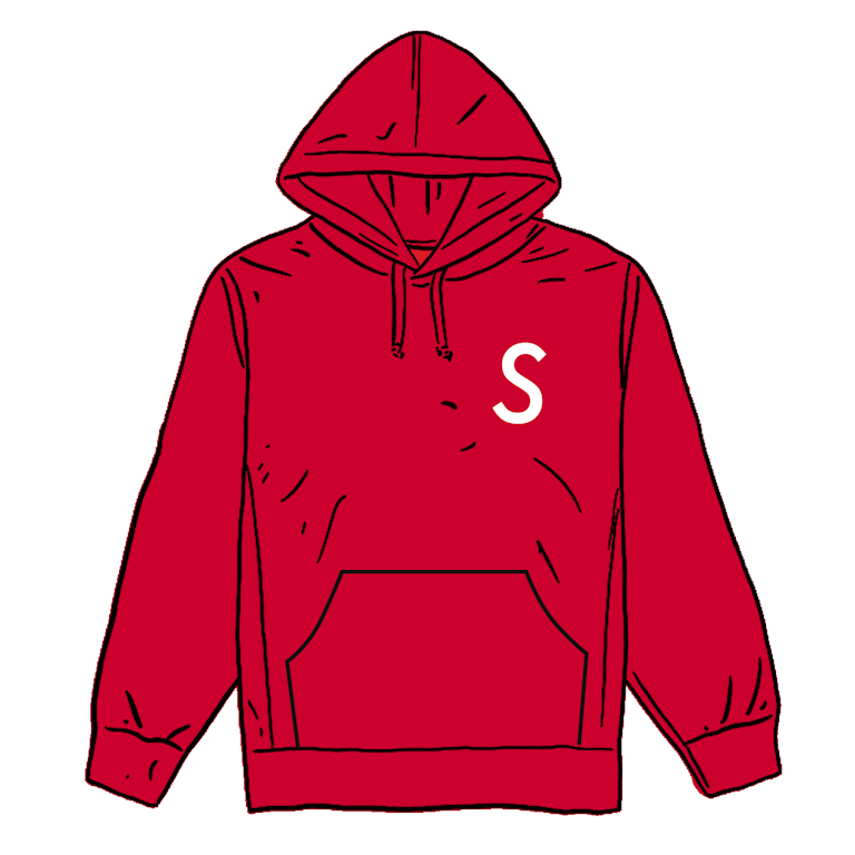 Pre-owned Supreme Swarovski S Logo Hooded Sweatshirt Red