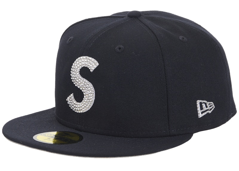 帽子 osaru Swarovski S Logo New Era 7 5/8 Supreme-Swarovski-S-Logo-New-