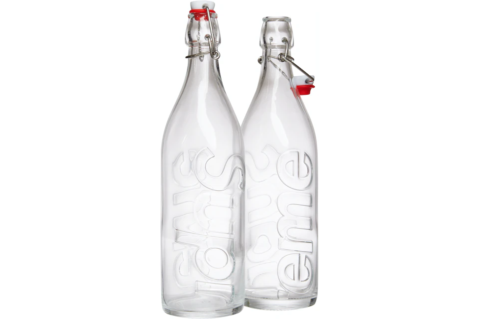 Supreme Swing Top 1.0L Bottle (Set of 2) Clear