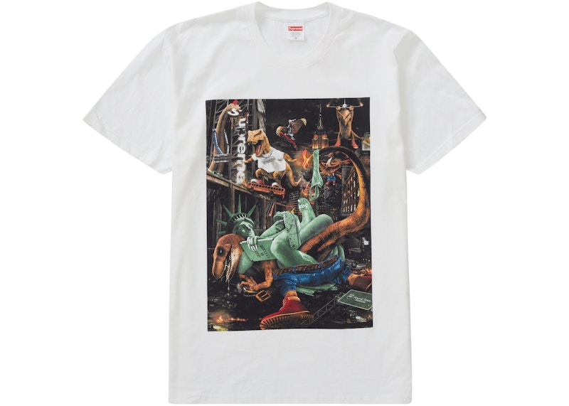 SUPREME シュプリーム 03SS Rammellzee Ripcord Rex Tee　ラメルジーリップカードTシャツ　半袖クルーネックカットソー　ホワイト