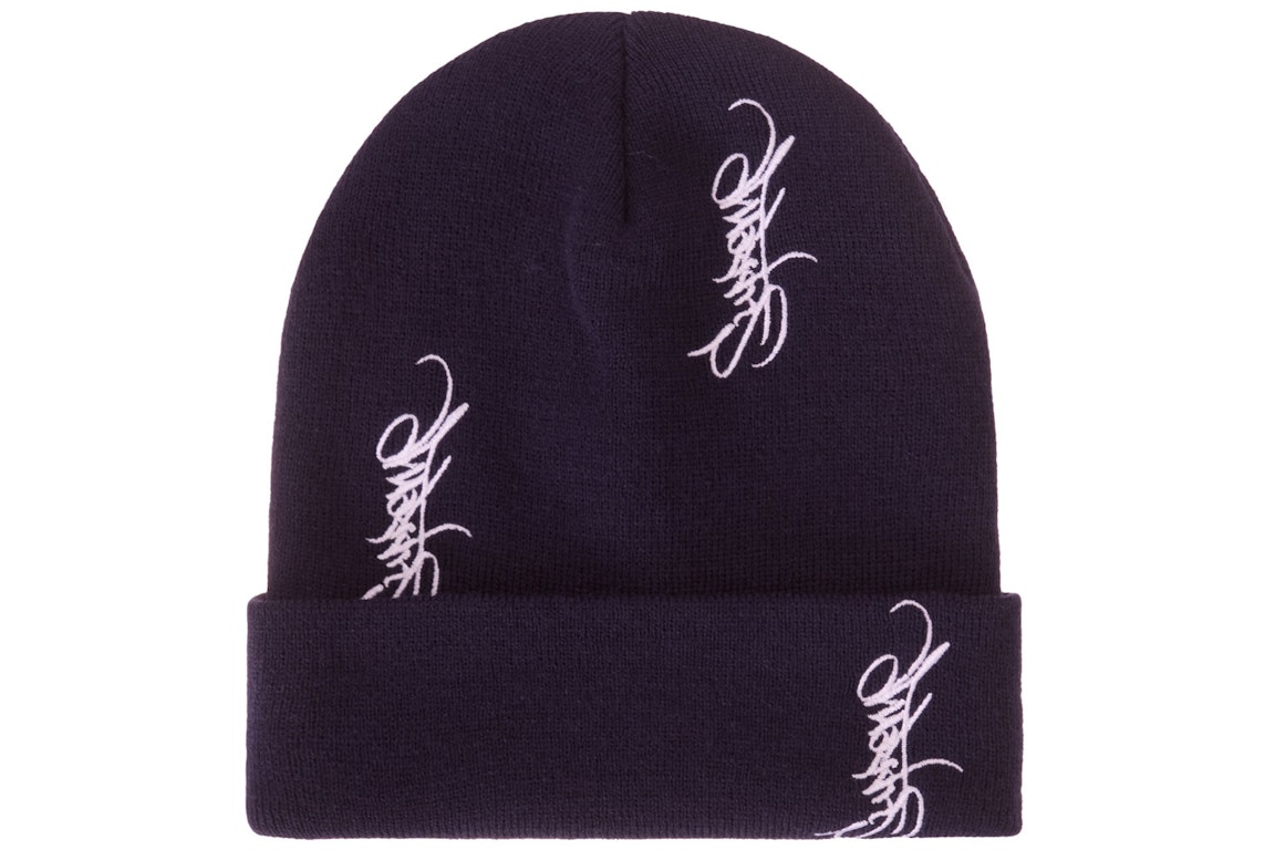 Pre-owned Supreme Tag Beanie Navy