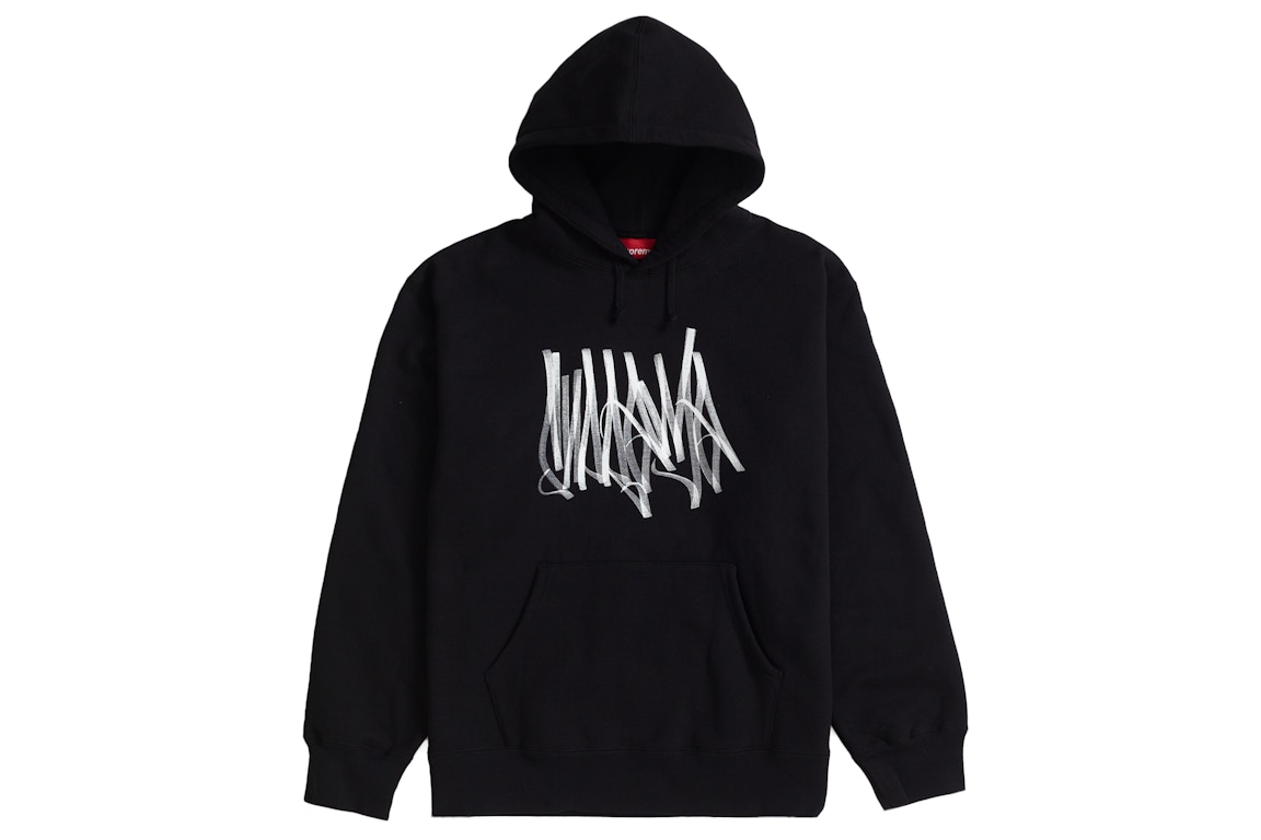 Click to view more detailed imagery on our partner's website Pre-owned Supreme Tag Hooded Sweatshirt Black