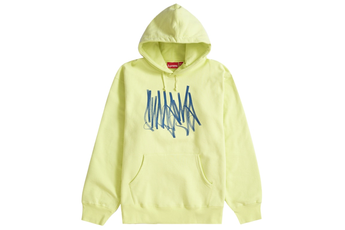 Click to view more detailed imagery on our partner's website Pre-owned Supreme Tag Hooded Sweatshirt Pale Lime