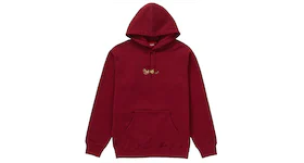 Supreme Tag Logo Hooded Sweatshirt Cardinal