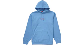 Supreme Tag Logo Hooded Sweatshirt Columbia Blue
