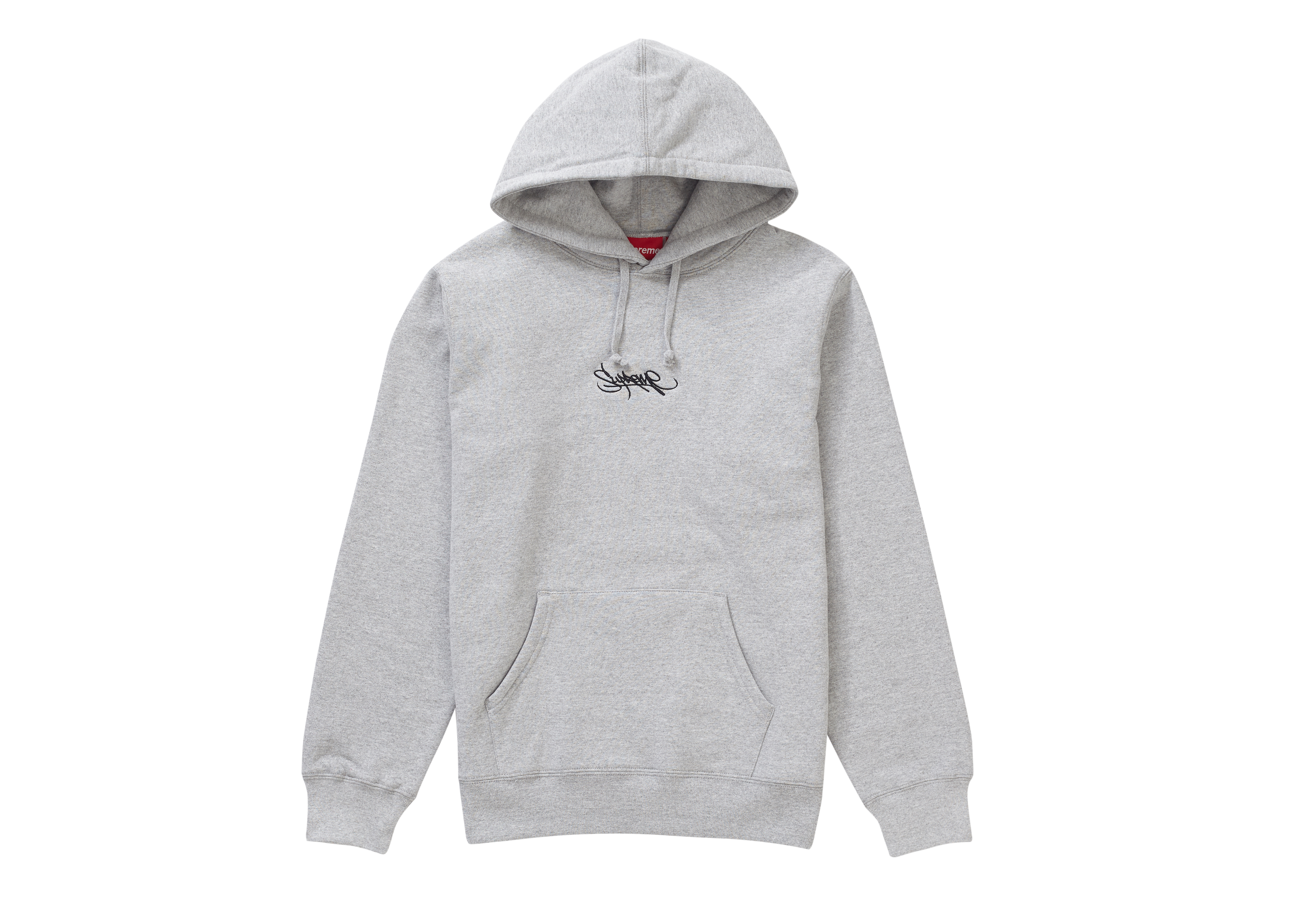 supreme tag logo hooded sweatshirt