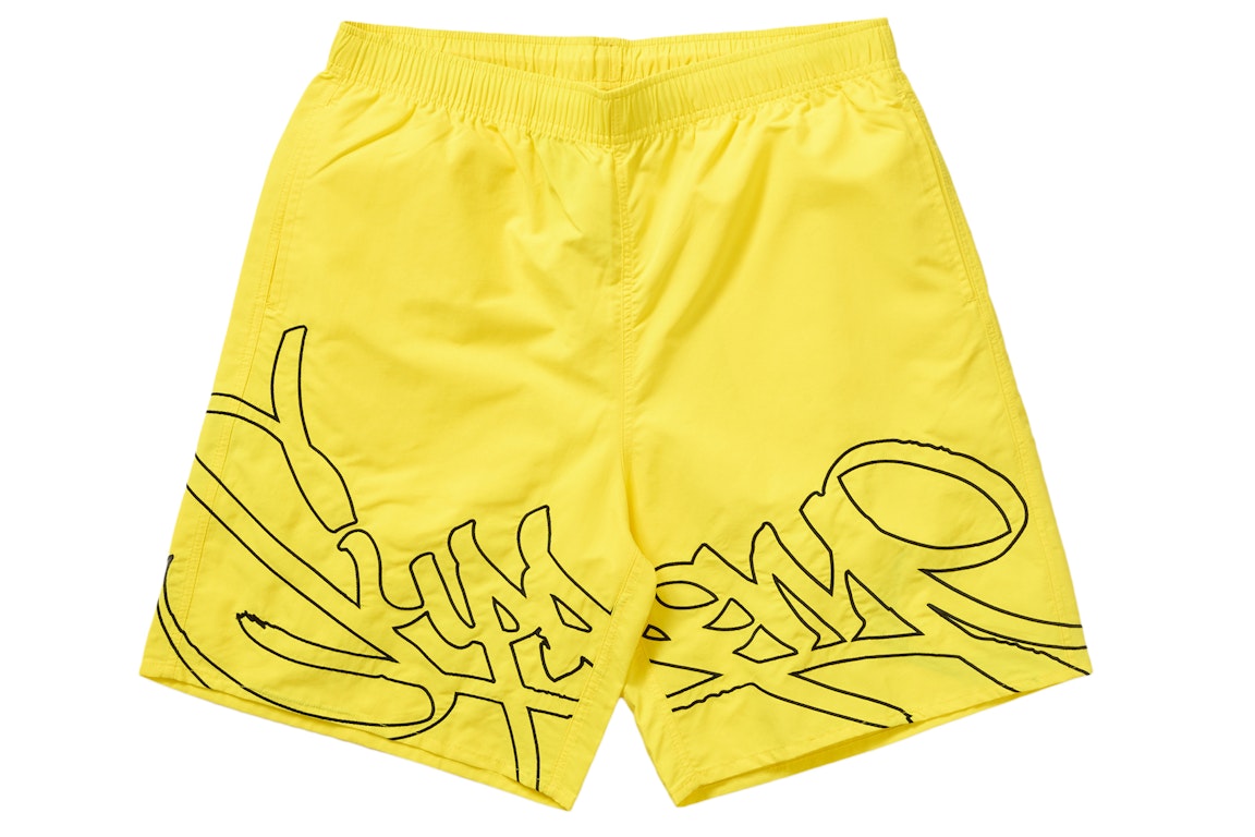 Pre-owned Supreme Tag Water Short Yellow