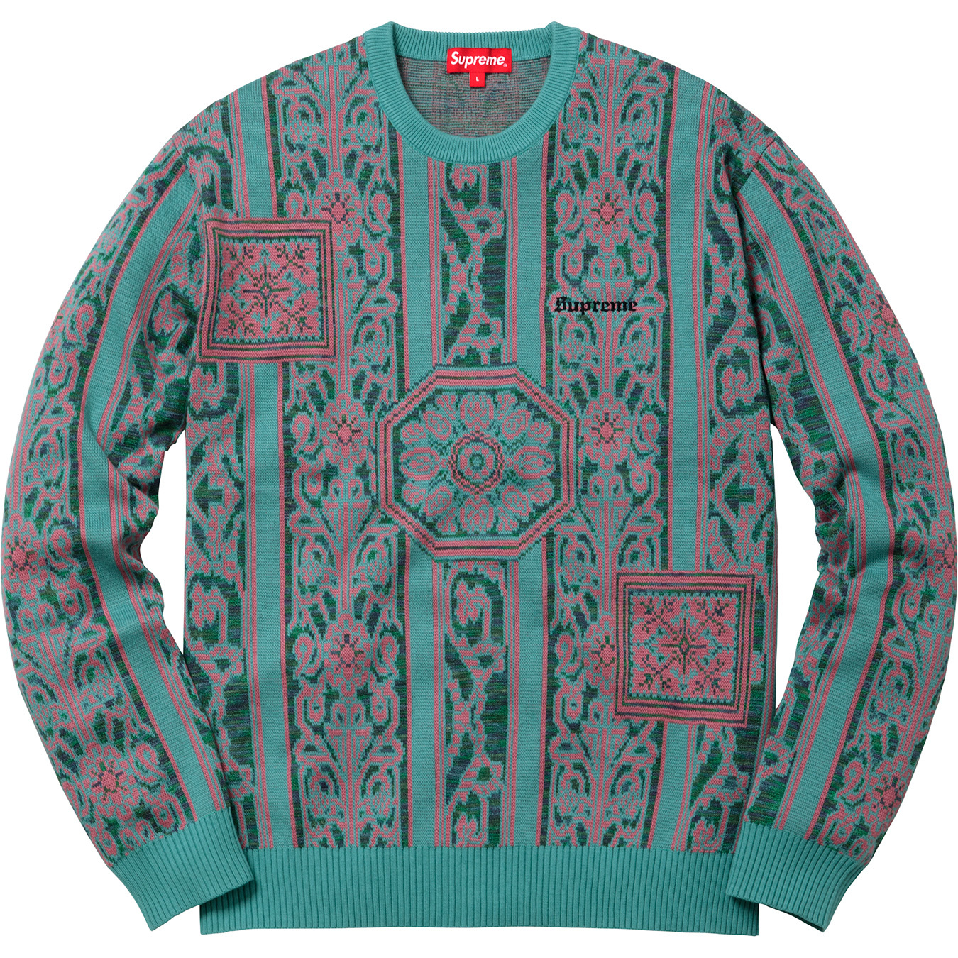 Supreme Tapestry Sweater Teal メンズ - SS18 - JP