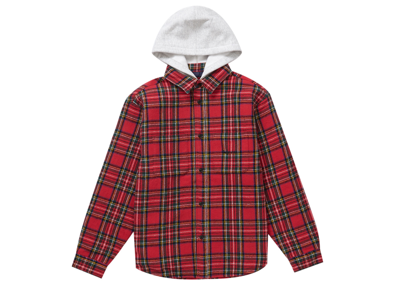 柄デザインチェック23AW supreme Tartan Flannel Hooded Shirt
