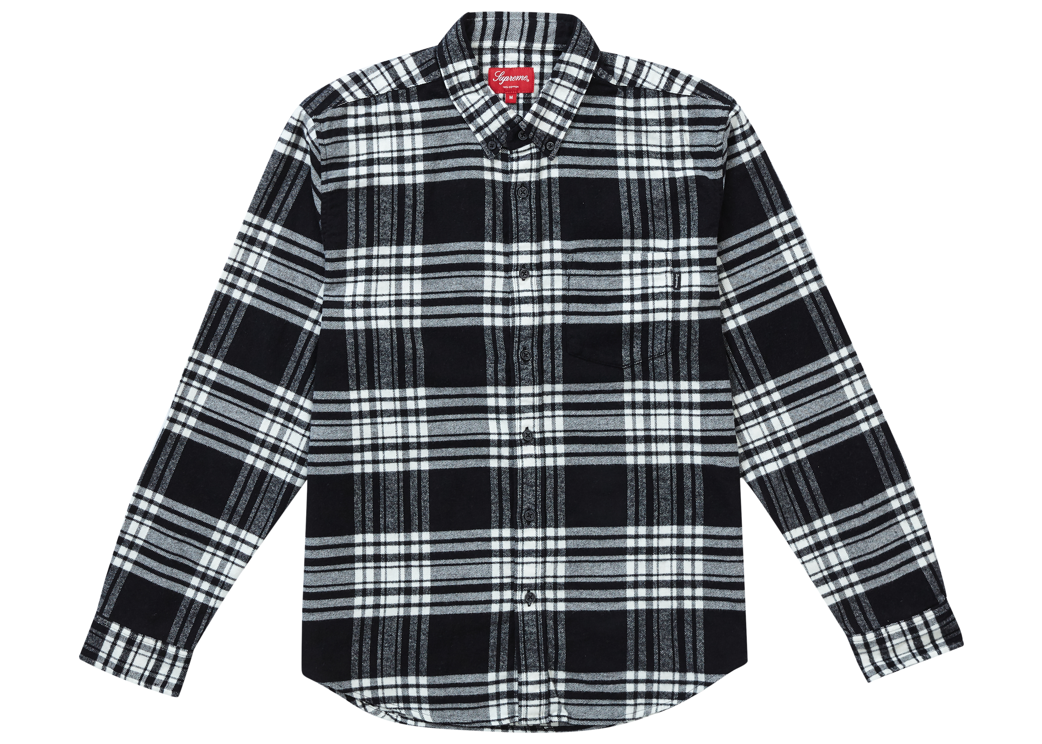 Supreme Tartan Flannel Shirt Black - FW19