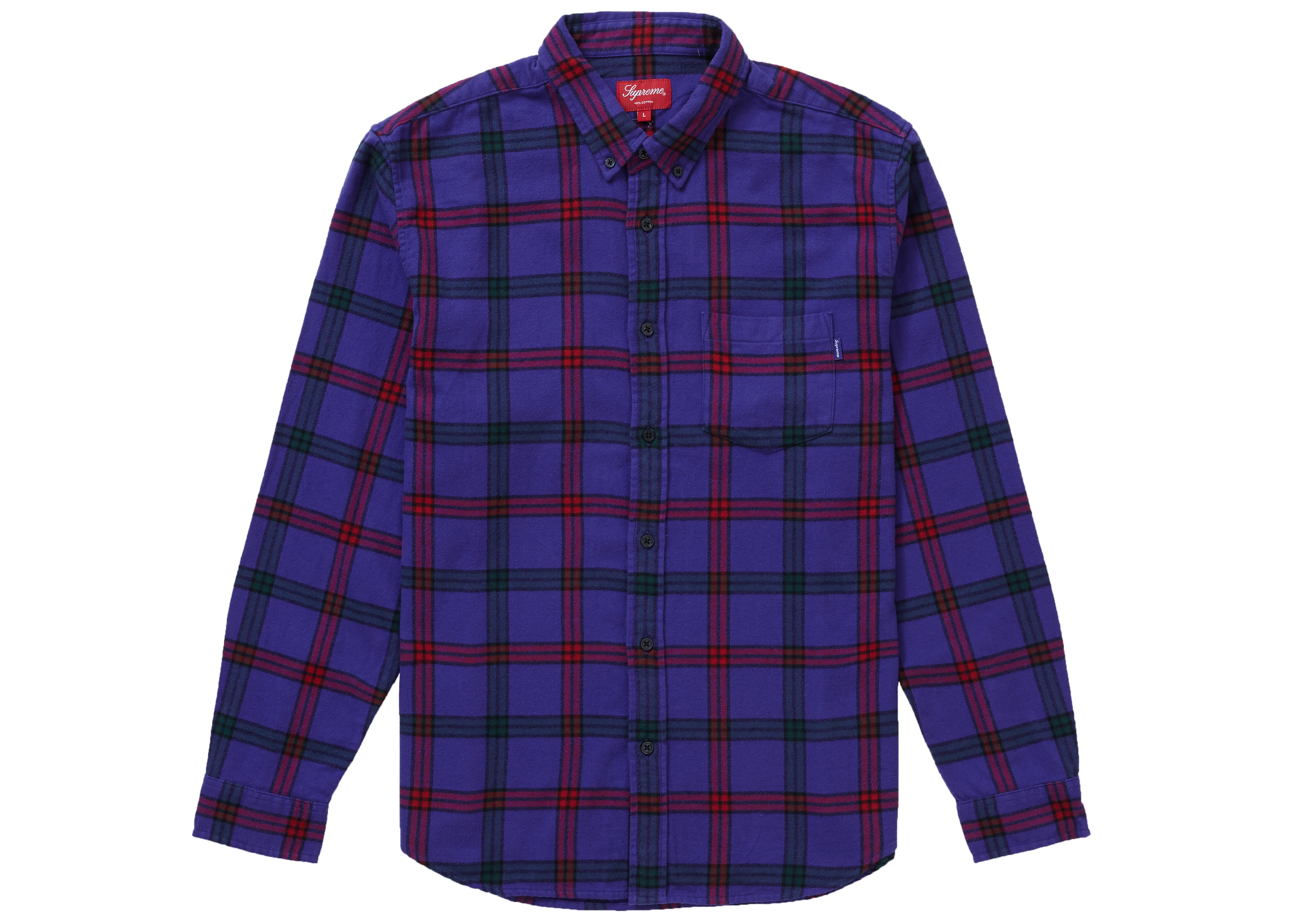 Supreme Tartan Flannel Shirt (FW19) Purple