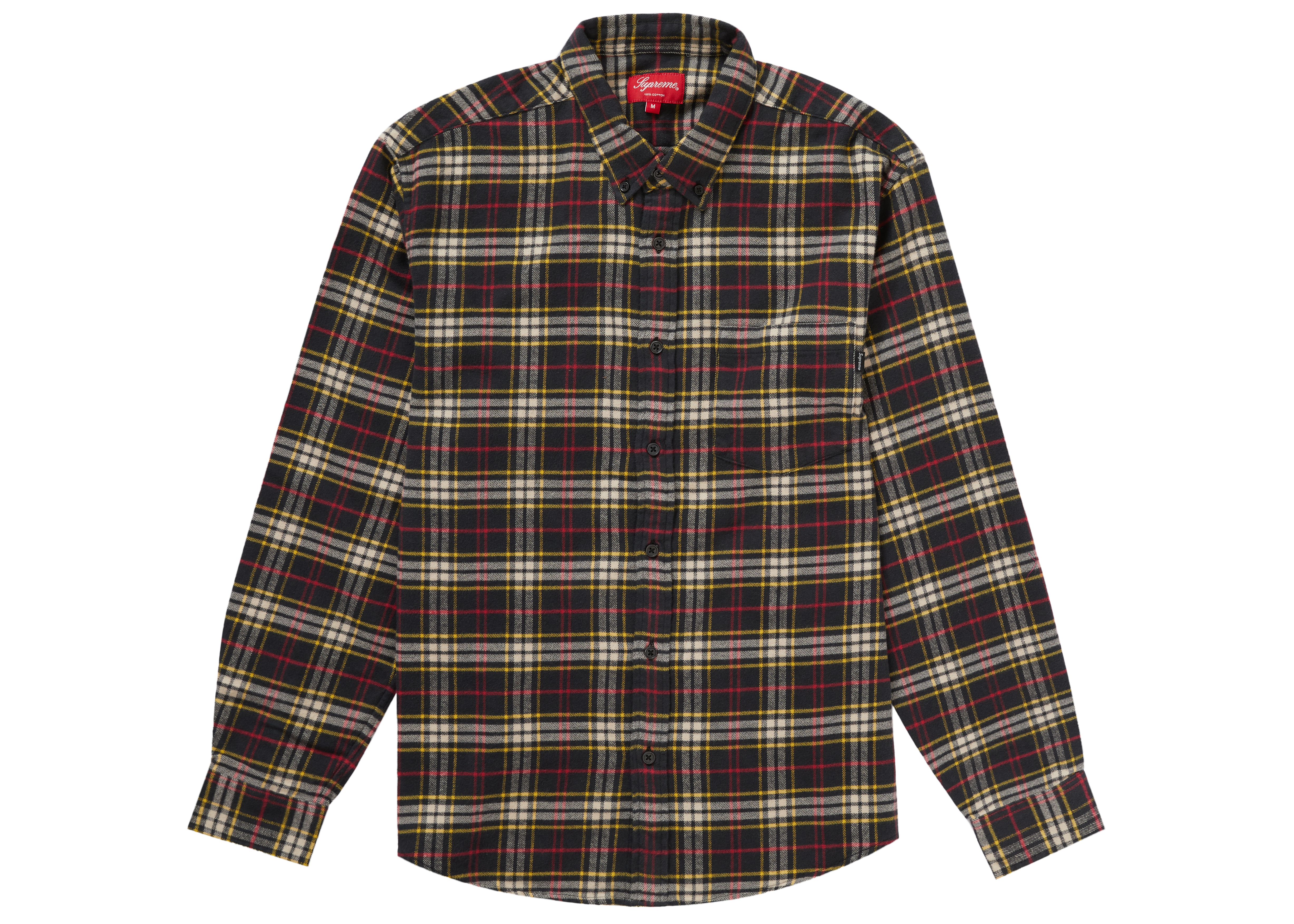 Supreme Tartan Flannel Shirt (FW20) Black Men's - FW20 - GB