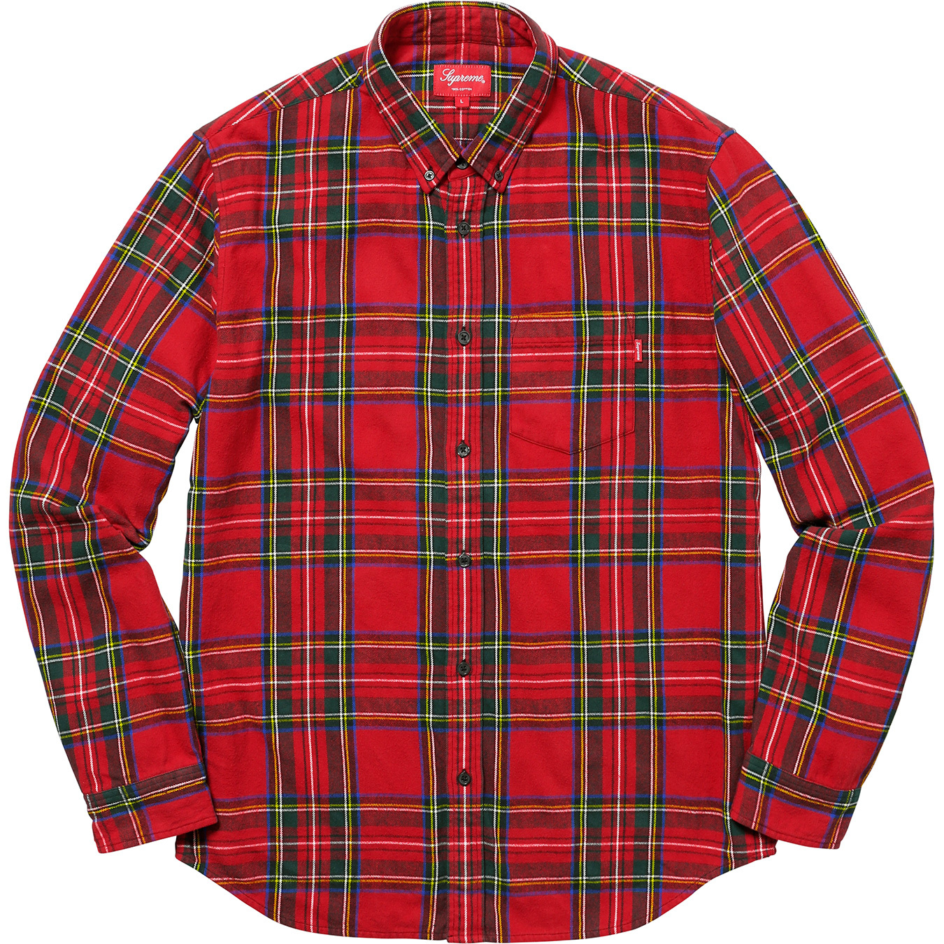 Supreme Tartan Flannel Shirt Red - FW17