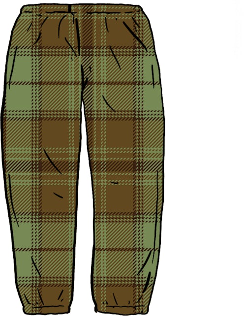 【L】Supreme Tartan Flannel Skate Pant
