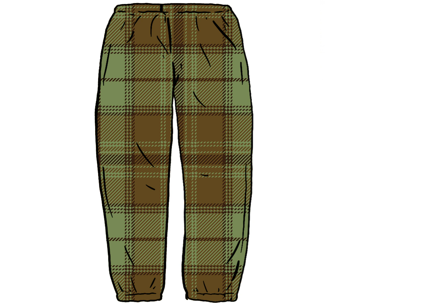 Supreme Tartan Flannel Skate Pant Green