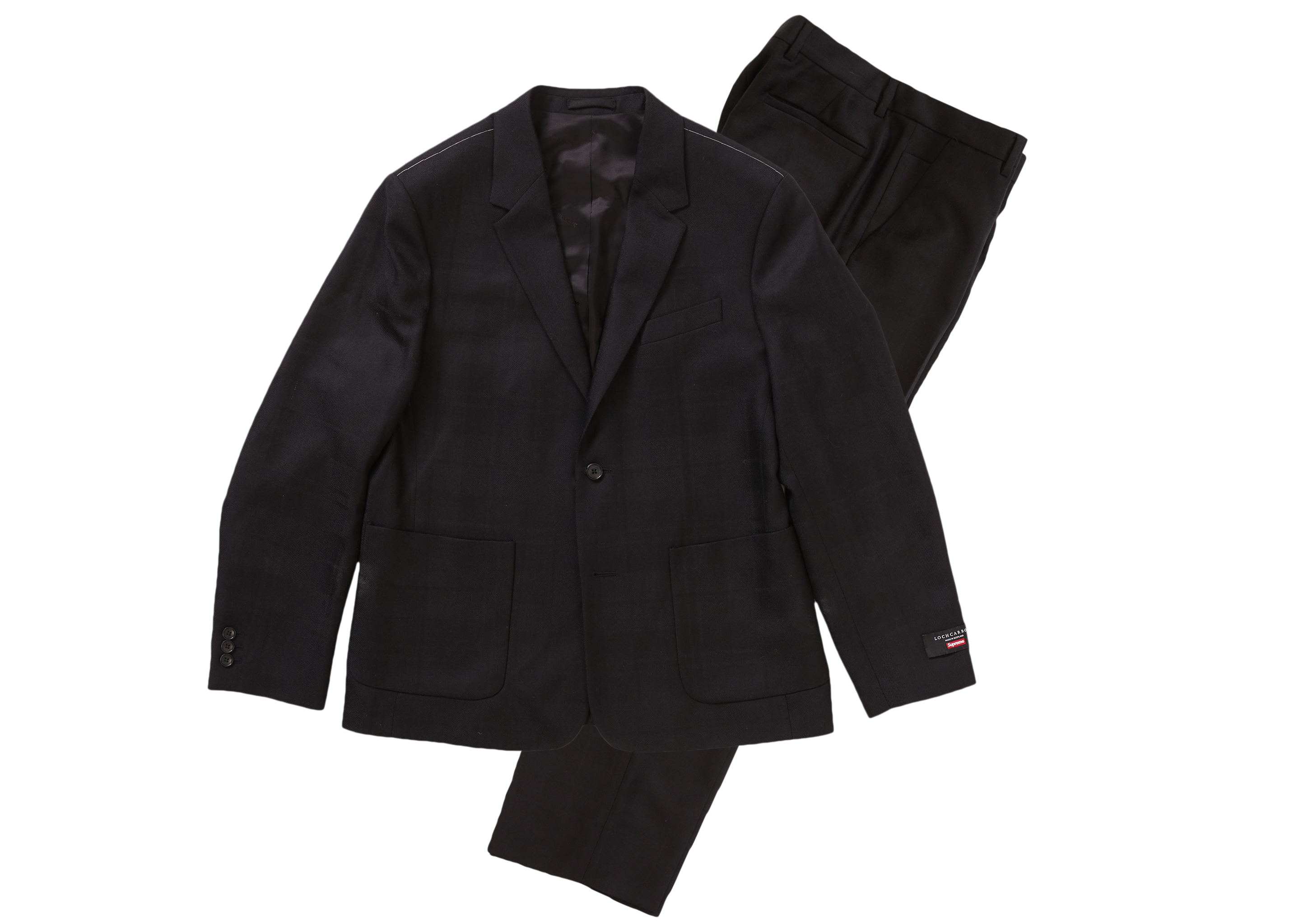 Supreme Tartan Wool Suit Black