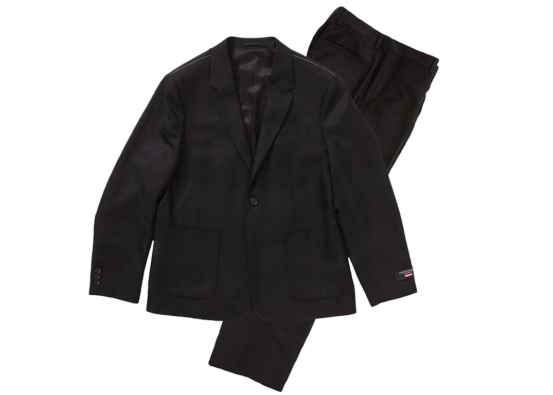 Pre-owned Supreme Tartan Wool Suit Black