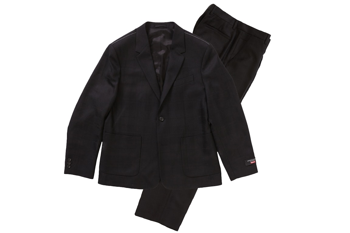 Pre-owned Supreme Tartan Wool Suit Black