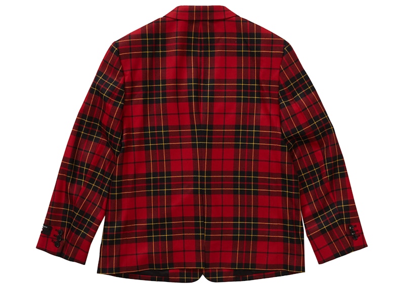 Supreme Tartan Wool Suit Red Men's - SS22 - US