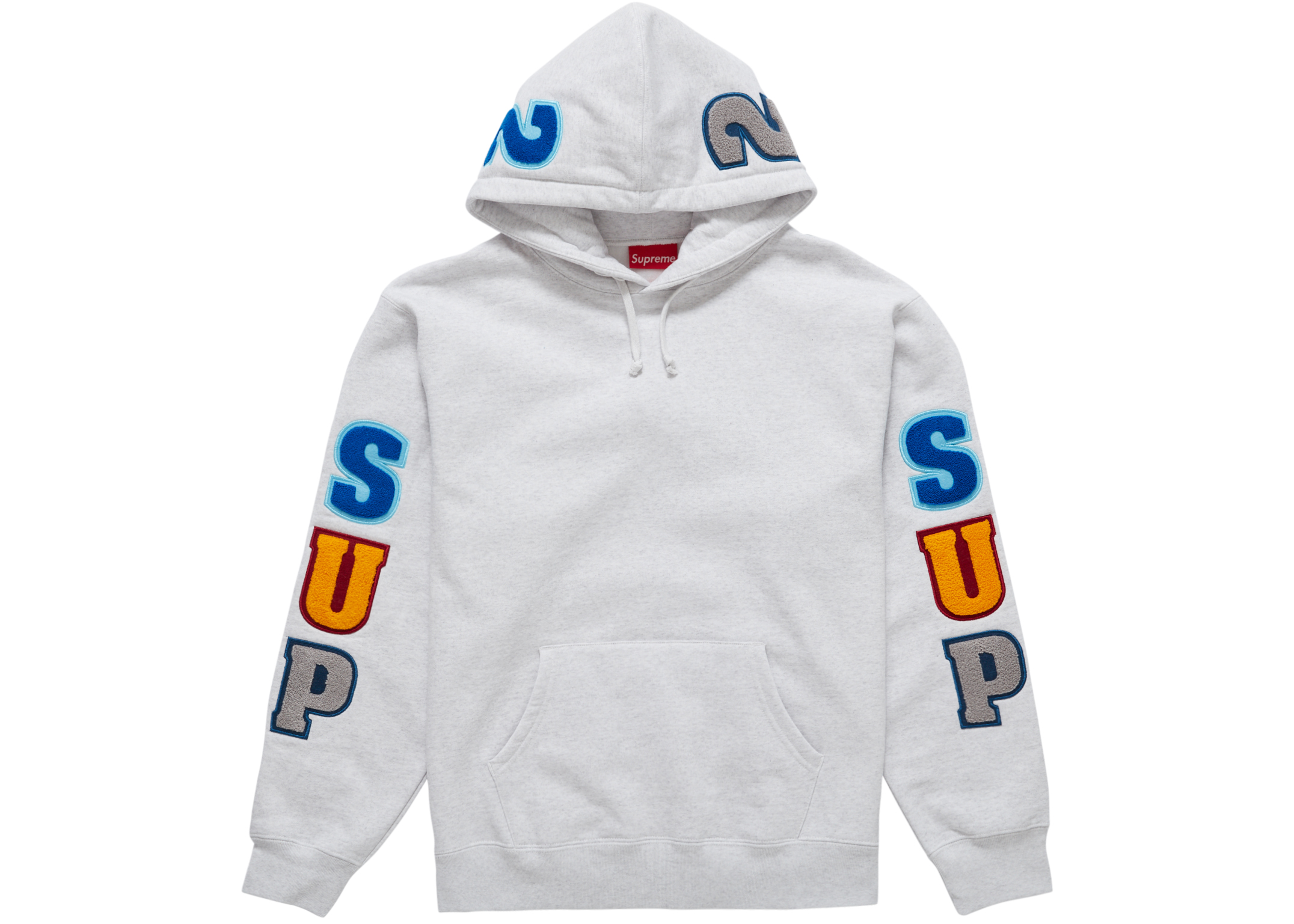 Supreme Team Chenille Hooded Sweatshirt Ash Grey Men's - SS22 - US