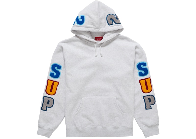 Supreme Team Chenille Hooded Sweatshirt Black メンズ - SS22 - JP