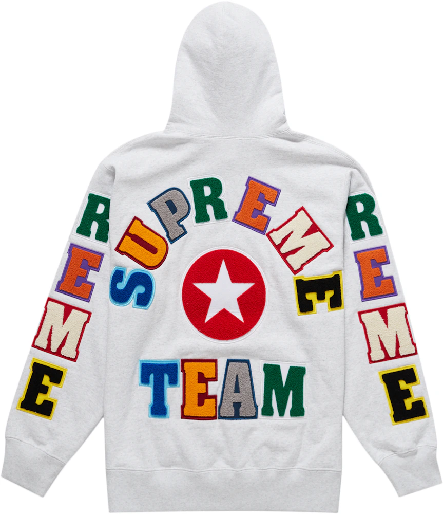 国内正規品 supreme shenille arc logo hooded sweatshirt black S