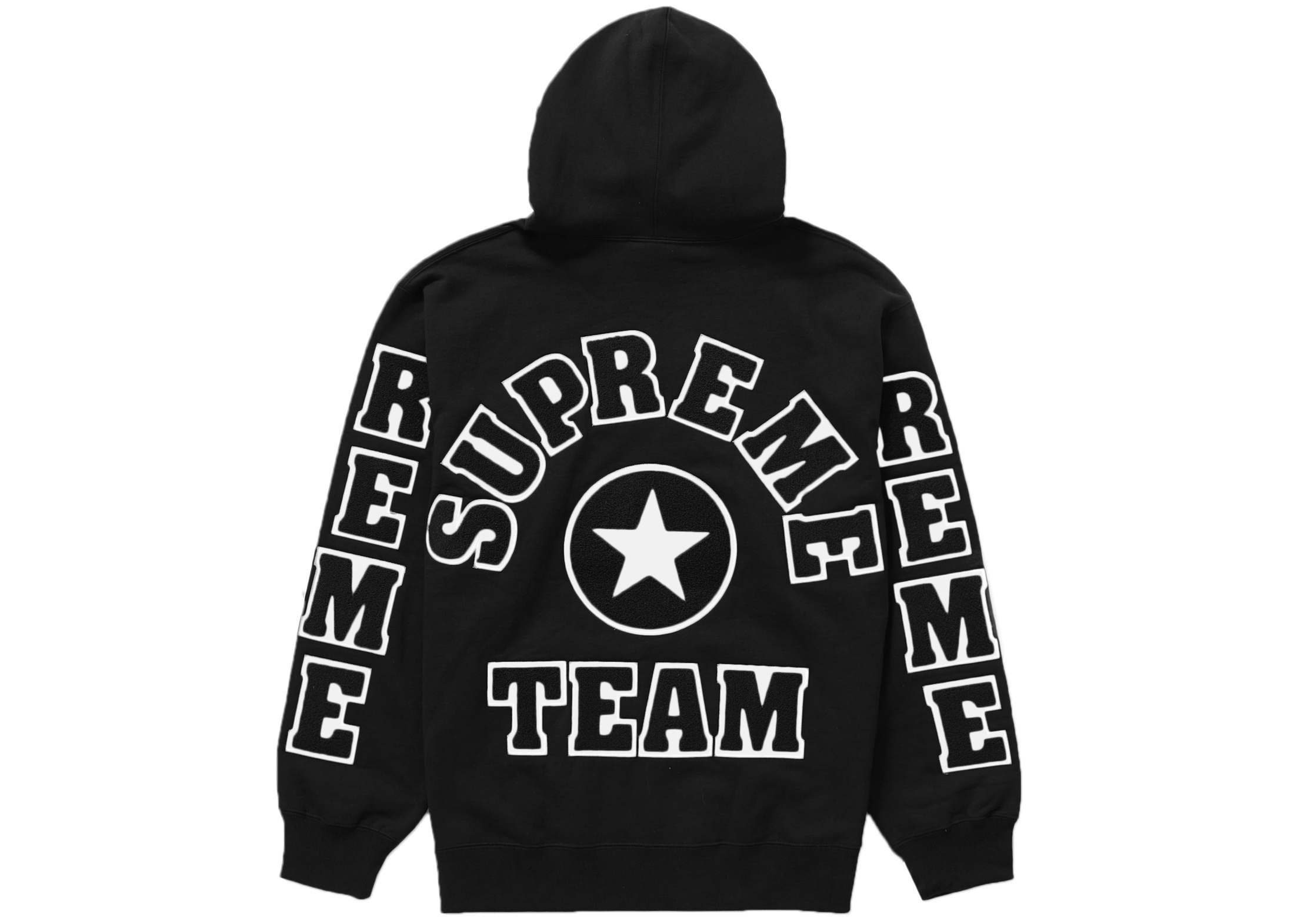 Supreme Team Chenille Hooded Sweatshirt Black Men's - SS22 - GB