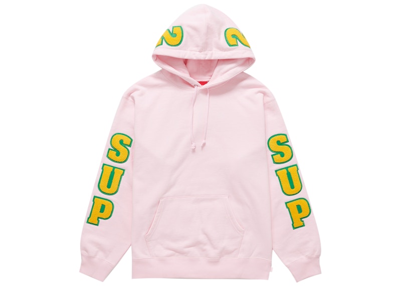 Supreme Team Chenille Hooded Sweatshirt Light Pink メンズ - SS22 - JP