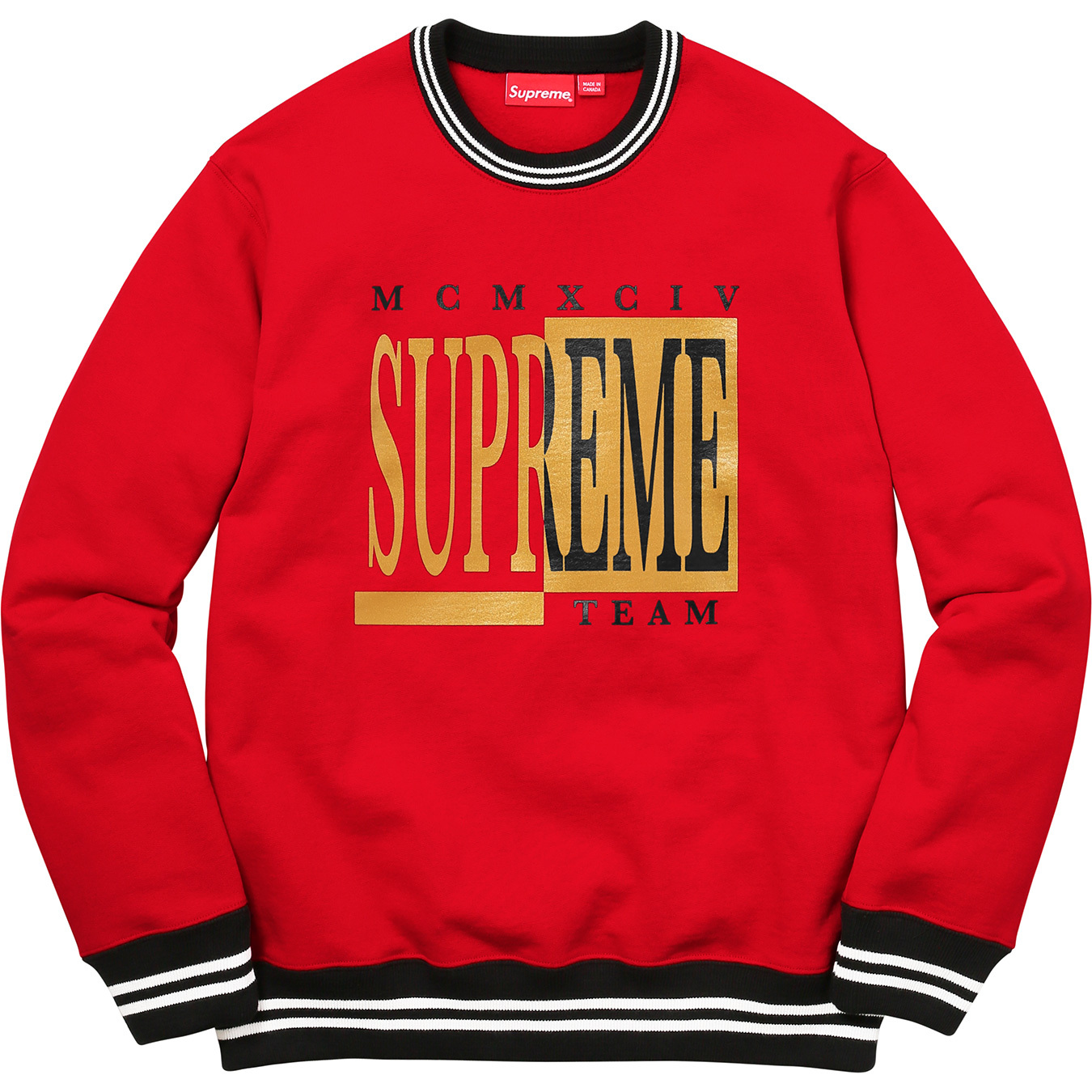 Supreme Team Crewneck Black Men's - FW17 - US